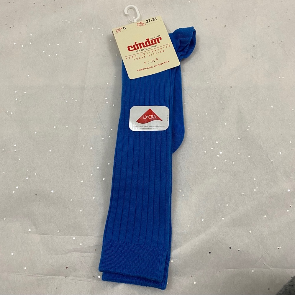 A pair of Condor blue boy knee high socks NWT